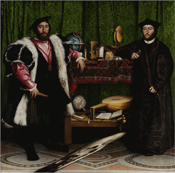 The Ambassadors (1533) by Hans Holbein the Younger