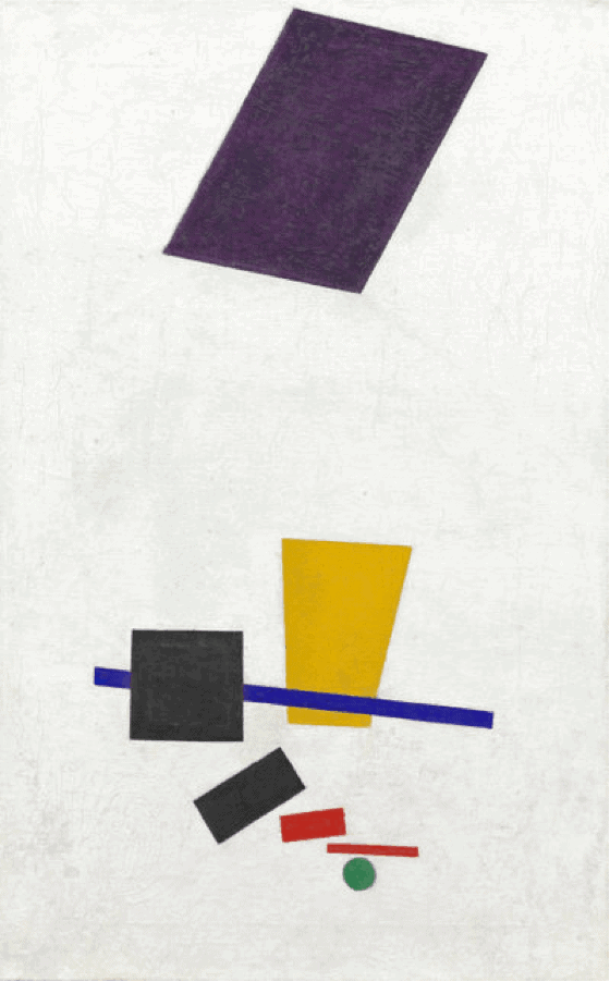 Color Masses in the Fourth Dimension (1915) by Kasimir Malevich