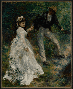 La Promenade(1870) by Pierre-Auguste Renoir