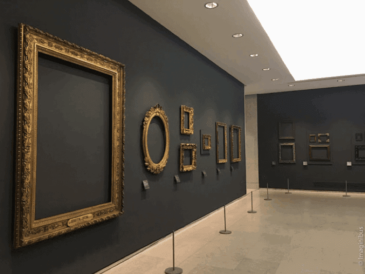 Exhibition view of Regards sur les cadres (Reframing the Frame) at the Musée du Louvre 2018